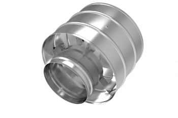 Зонт с дефлектором, ф 115, AISI 439/0,5мм, h=210мм